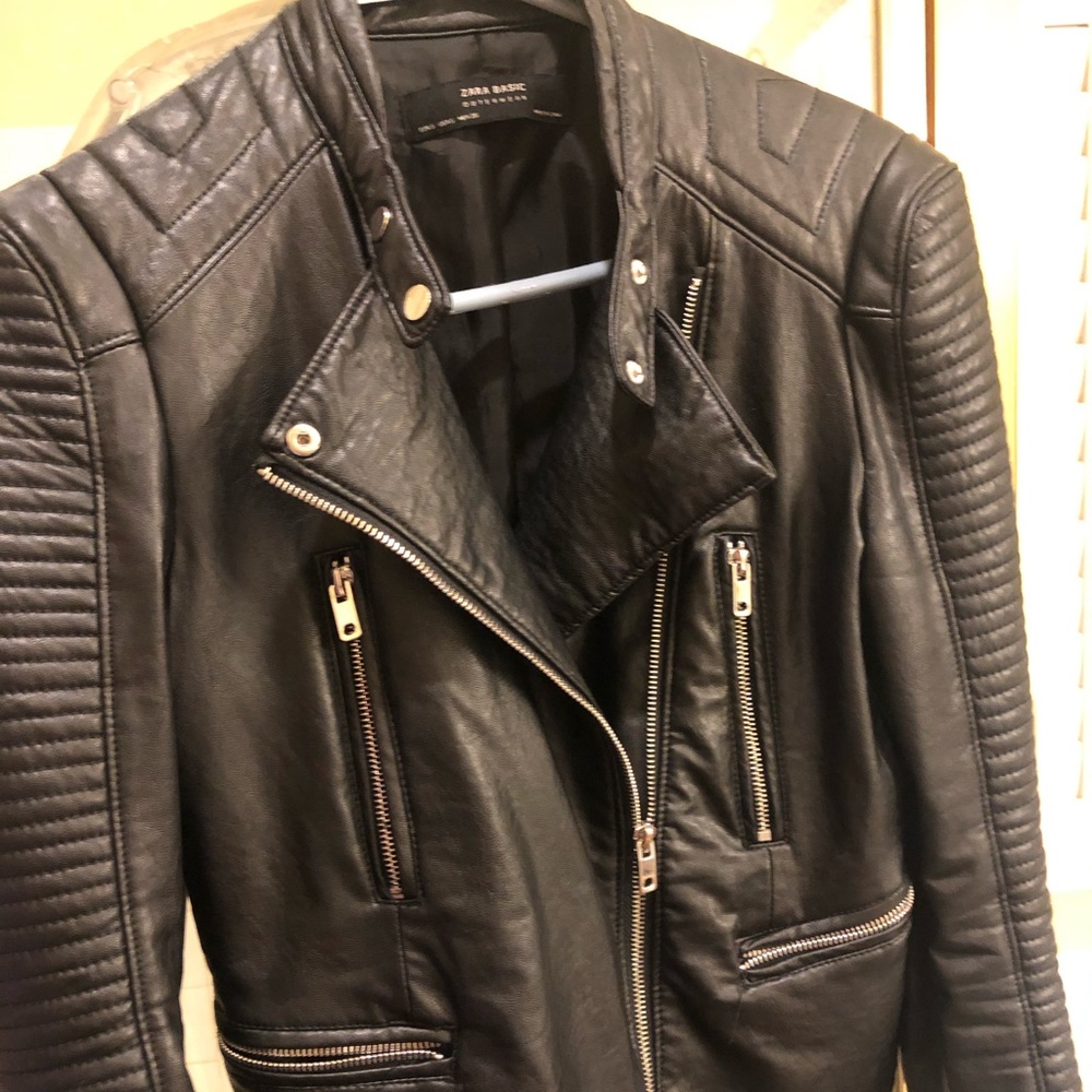 Zara faux leather jacket